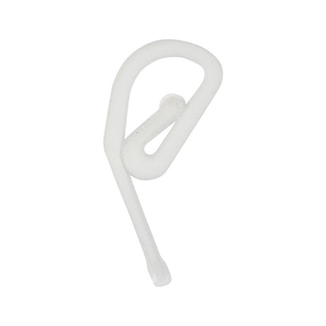 35 x TIMCO Plastic Curtain Hooks White -