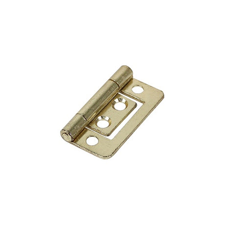 Pair of - TIMCO Flush Hinges (105) Steel Electro Brass - 38 x 28