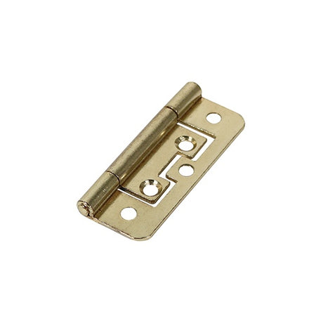 Pair of - TIMCO Flush Hinges (105) Steel Electro Brass - 63 x 37