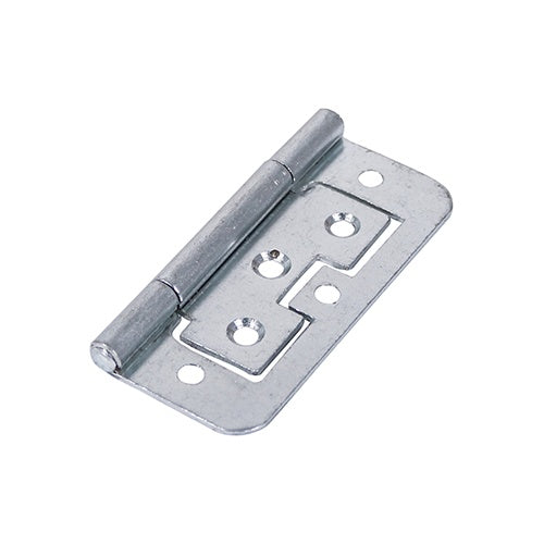 Pair of - TIMCO Flush Hinges (105) Steel Silver - 75 x 51