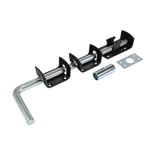 TIMCO Garage Drop Down Bolt Black - 12"