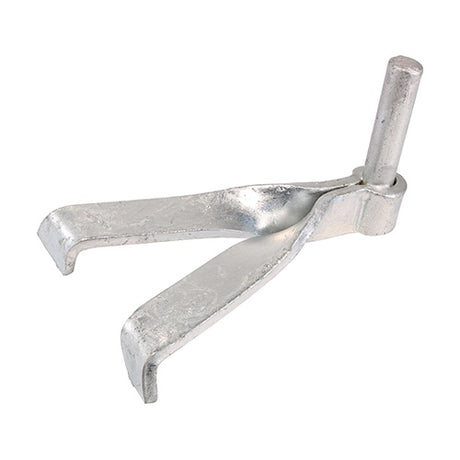 Pair of - TIMCO Gate Hinge Hooks To Build Single Brick Hot Dipped Galvanised - 16mm