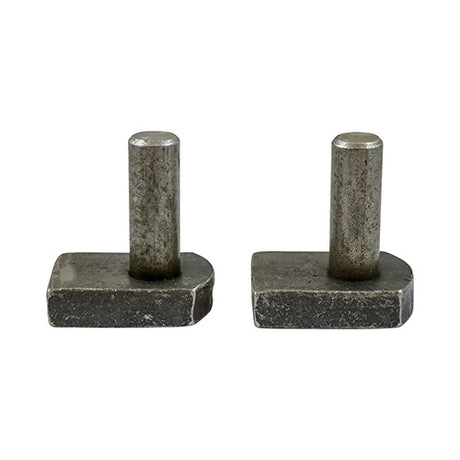 Pair of - TIMCO Gate Hinge Hooks to Weld Self Coloured - 22mm