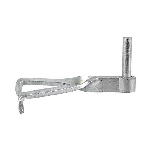 Pair of - TIMCO Gate Hinge Hooks To Build Single Brick Hot Dipped Galvanised - 19mm