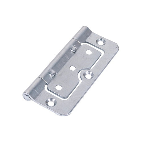 Pair of - TIMCO Hurlinge Hinges Fixed Pin (104) Steel Silver - 101 x 66