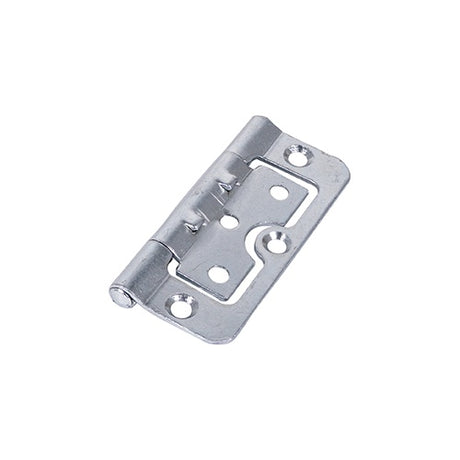 Pair of - TIMCO Hurlinge Hinges Fixed Pin (104) Steel Silver - 75 x 55