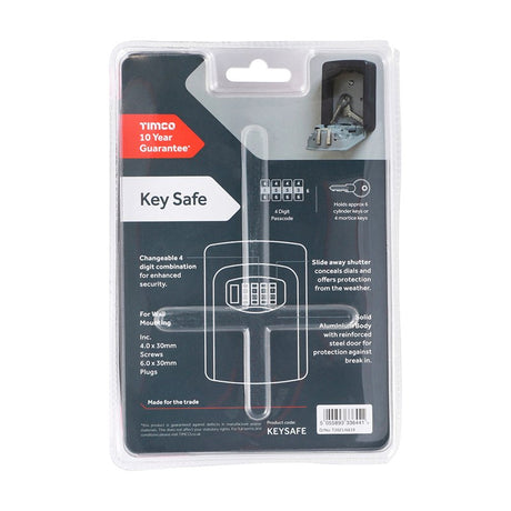 TIMCO Water Resistant Combination Key Safe - 120 x 85 x 40