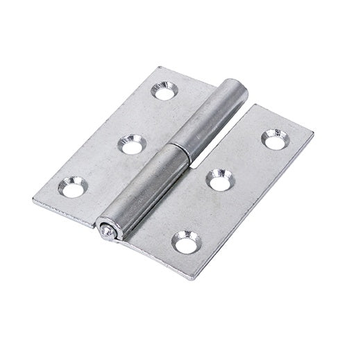 Pair of - TIMCO Lift Off Hinges (457) Right Hand Steel Silver - 75 x 62