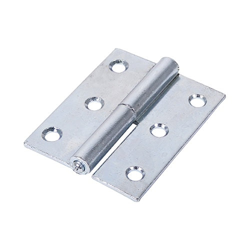 Pair of - TIMCO Lift Off Hinges (457) Left Hand Steel Silver - 75 x 62