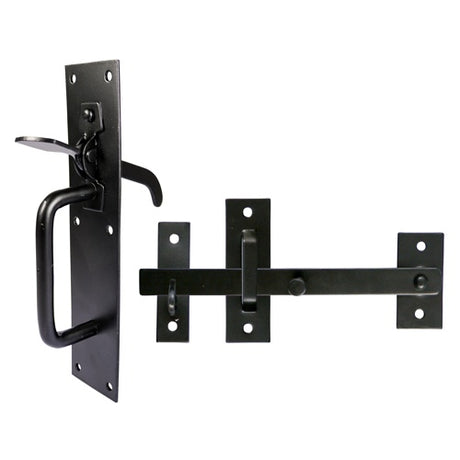 TIMCO Suffolk Latch Medium Duty Black - 205 x 45mm