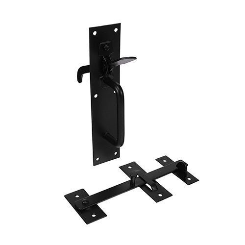 TIMCO Suffolk Latch Medium Duty Black - 205 x 45mm