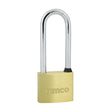 TIMCO Brass Padlock Long Shackle - 40mm