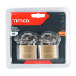 Pair of - TIMCO Brass Padlock - 40mm