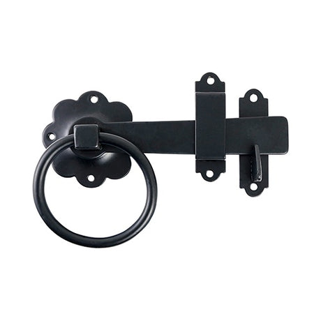 TIMCO Ring Gate Latch Plain Black - 6"