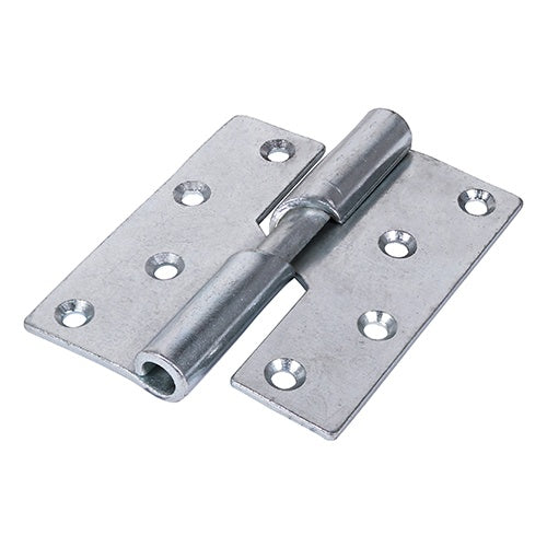 Pair of - TIMCO Rising Butt Hinges Left Hand Steel Silver - 100 x 86