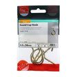 5 x TIMCO Cup Hooks Round Electro Brass - 38mm