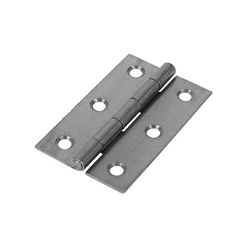 Pair of - TIMCO Uncranked Butt Hinges (5050) Steel Self Colour - 75 x 48