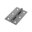 Pair of - TIMCO Uncranked Butt Hinges (5050) Steel Self Colour - 75 x 48