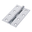 Pair of - TIMCO Uncranked Butt Hinges (5050) Steel Silver - 100 x 58