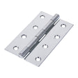 Pair of - TIMCO Uncranked Butt Hinges (5050) Steel Silver - 100 x 58