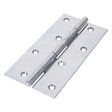 Pair of - TIMCO Uncranked Butt Hinges (5050) Steel Silver - 150 x 75