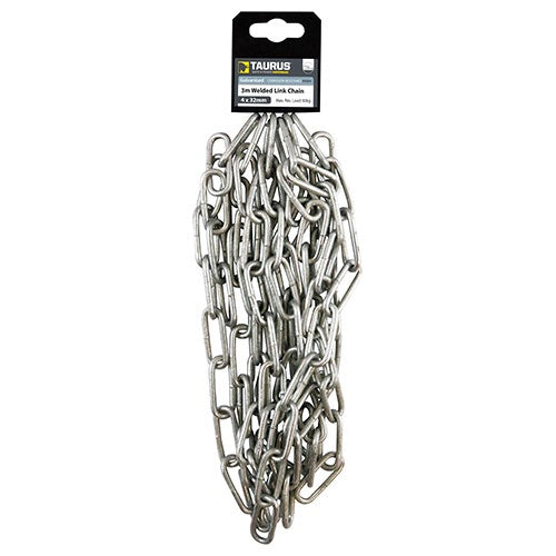 TIMCO Chain Welded Links Hot Dipped Galvanised - 4 x 32mm