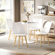HOMCOM Five-Piece Modern Dining Set - White