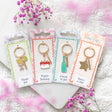 Set of 24 Celebration Keyrings on Display
