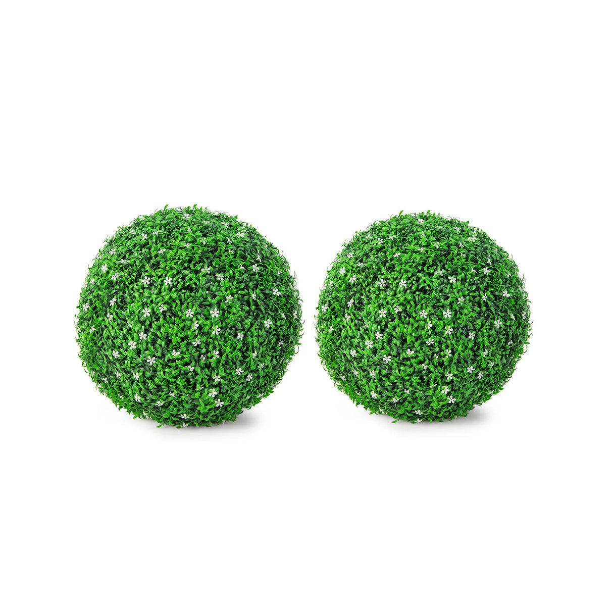 2 PCS Holly Artificial Topiary Balls 19.5 Inch Faux Boxwood Balls