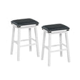Set of 2 24/30 Inch Dining Bar Stool with Acacia Wood Frame-30 inches