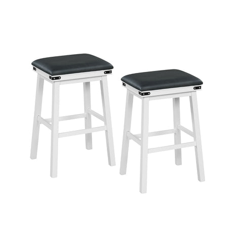 Set of 2 24/30 Inch Dining Bar Stool with Acacia Wood Frame-30 inches