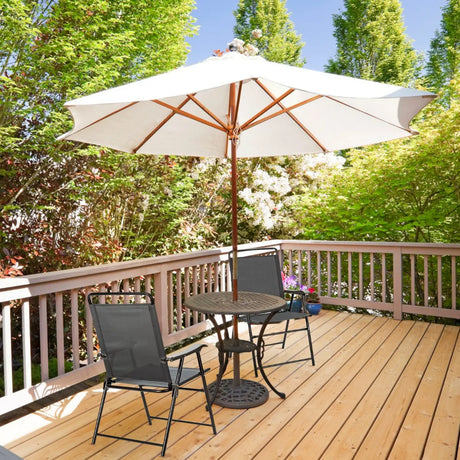 4 Pieces Folding Chairs with Ergonomic Backrest for Outdoor