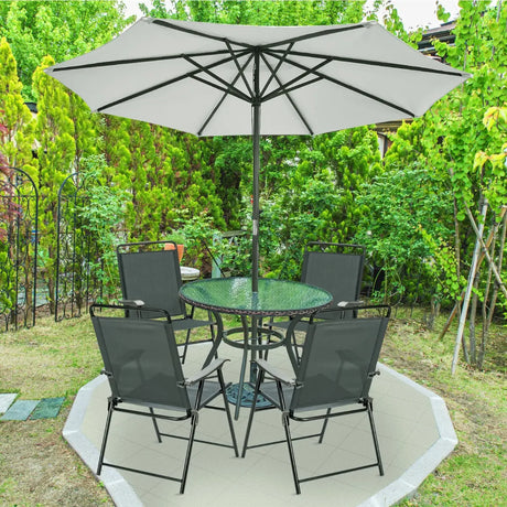 4 Pieces Folding Chairs with Ergonomic Backrest for Outdoor