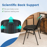 Office Chair with Metal Frame and Padded Cushions for Conference Room-Set of 5