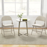Set of 6 Folding Fabric Padded Chairs&nbsp;with Sponge Seat&nbsp;and Backrest-Beige