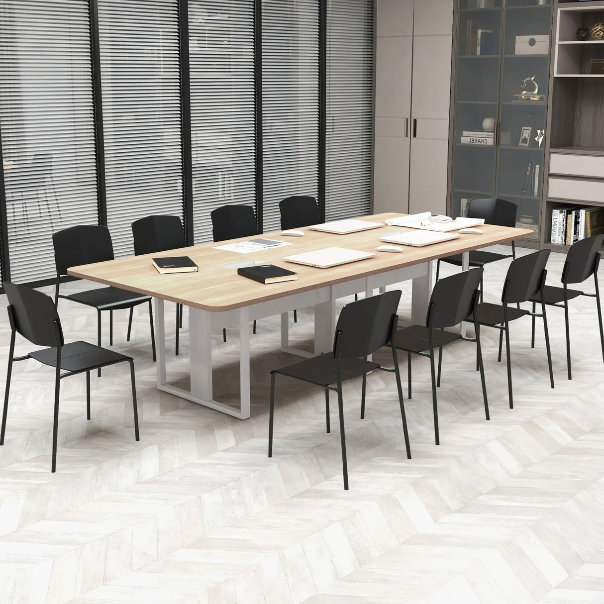 Set of 4 Dining Chair Stackable Armless Chairs with Backrest-Black-4 Pack