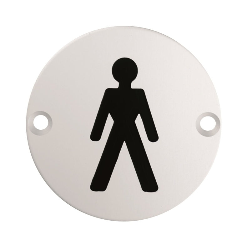 76 X 1.5MM SIGN - MALE - FACE FIX_x005F
 - SATIN STAINLESS STEEL - EACH