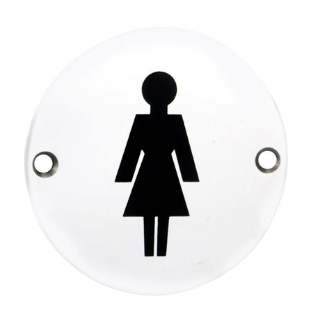 76 X 1.5MM SIGN - FEMALE - FACE FIX_x005F
 - BRIGHT STAINLESS STEEL - EACH