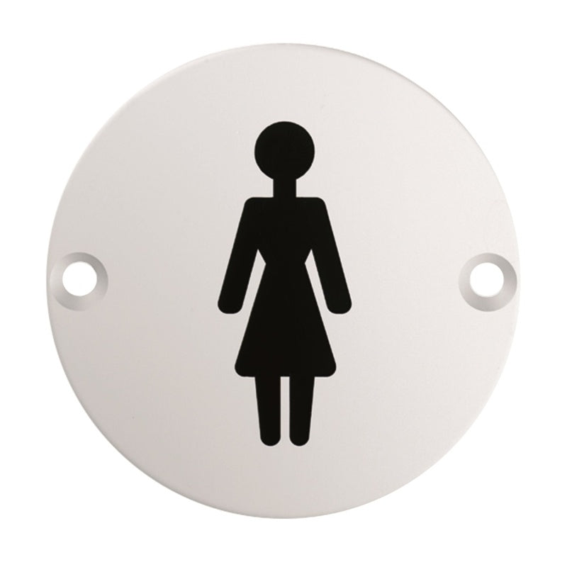 76 X 1.5MM SIGN - FEMALE - FACE FIX_x005F
 - SATIN STAINLESS STEEL - EACH