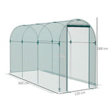 Outsunny 360 x 120cm Mini Polytunnel Greenhouse