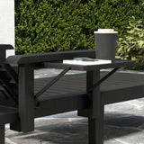 Outsunny Set of 2 Reclining Sun Loungers, 5 Positions Adjustable Outdoor Chaise Lounge Chair with Armrests, Black