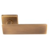 SPRING LEVER ON CONCEALED FIX SQUARE ROSE BGO (ANTIQUE BRASS) - ANTIQUE BRASS - PAIR