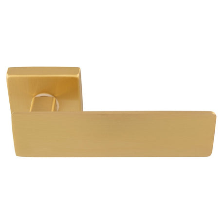 SPRING LEVER ON CONCEALED FIX SQUARE ROSE OSA (SATIN BRASS) - SATIN BRASS - PAIR