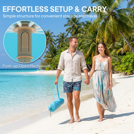 Outsunny 1.7 m Beach Umbrella with Sand Anchor, 30 Tilting Fringed Beach Garden Parasol with Adjustable Height, Grey