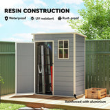 Outsunny 5x3 Storage Shed with Lockable Door, Window & Vent for Garden & Patio, Grey
