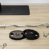 SPORTNOW Olympic Weight Plates Set, Metal and Rubber Bumper Plates Weights Discs with 2"/5cm Holes, for Home Gym Weight Lifting Strength Training, 2 x 10kg, Black