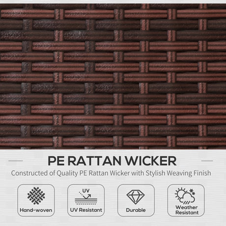 Outsunny Rattan Folding Sun Lounger Outdoor Chair with Cushion and Pillow Cream White