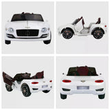 HOMCOM Kids Electric Car Kids Ride on Toys W/ LED Lights-White