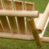 Outsunny Outdoor 2 Seater Swing Chair Larch Wood Garden Swing Seat Porch Hammock Bench Lounger