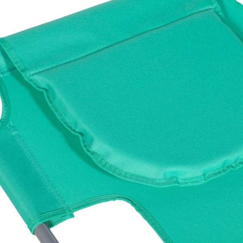 Outsunny Foldable Sun Lounger with Reading Hole - Green